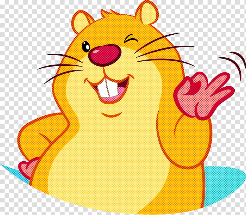 groundhog day happy groundhog day groundhog, Spring
, Cartoon, Facial Expression, Yellow, Whiskers, Snout, Smile transparent background PNG clipart
