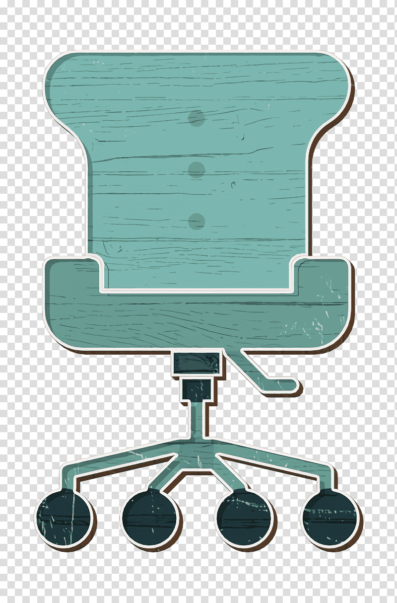 Office chair icon Chair icon Household Compilation icon, Garden Furniture, Angle, Aqua M, Microsoft Azure, Geometry, Mathematics transparent background PNG clipart