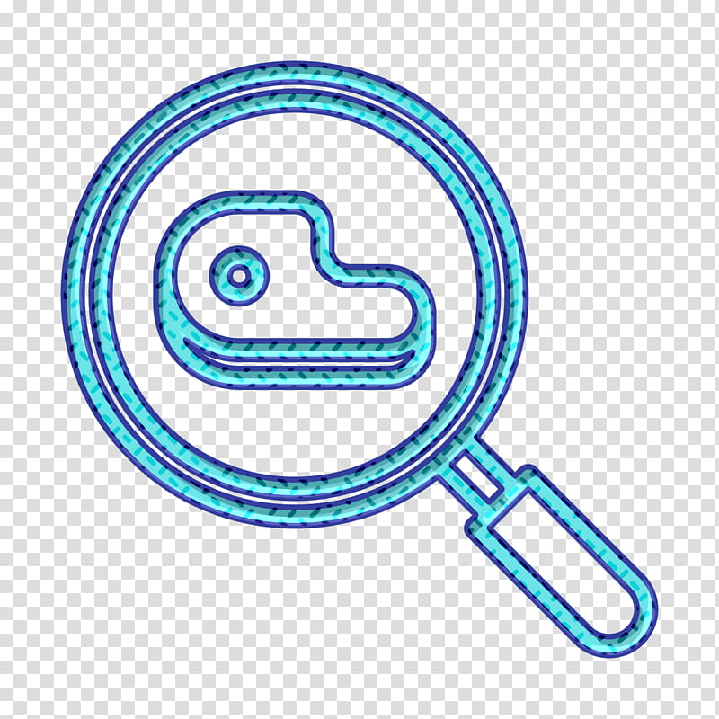 Butcher icon Search icon Meat icon, Line, Symbol transparent background PNG clipart