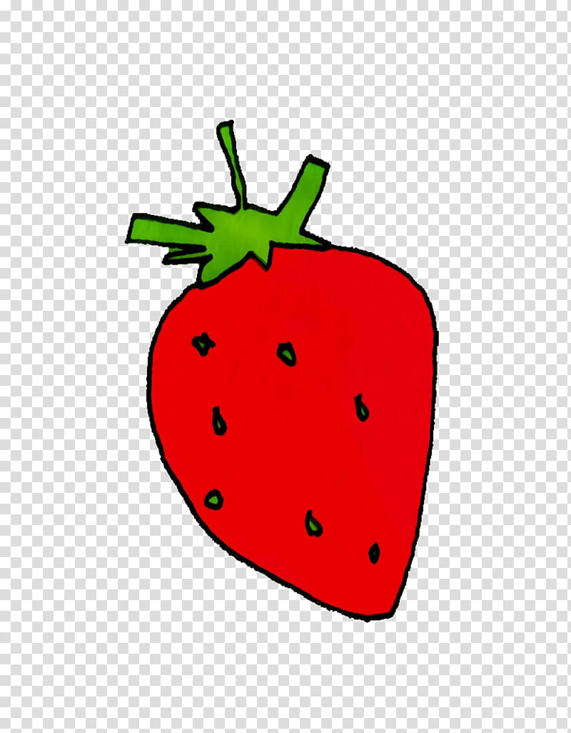 Strawberry, Cartoon Fruit, Kawaii Fruit, Watercolor, Paint, Wet Ink, Point, Lady Bird transparent background PNG clipart