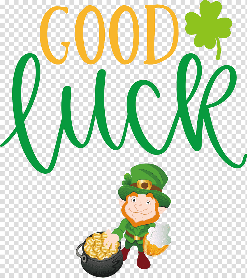 Saint Patrick Patricks Day Good Luck, Cartoon, Character, Tree, Meter, Text, Happiness transparent background PNG clipart