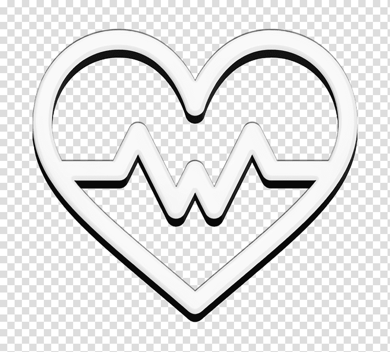 Heartbeat icon Veterinary icon, Line Art, Symbol, Black, Jewellery, M095, Mathematics transparent background PNG clipart