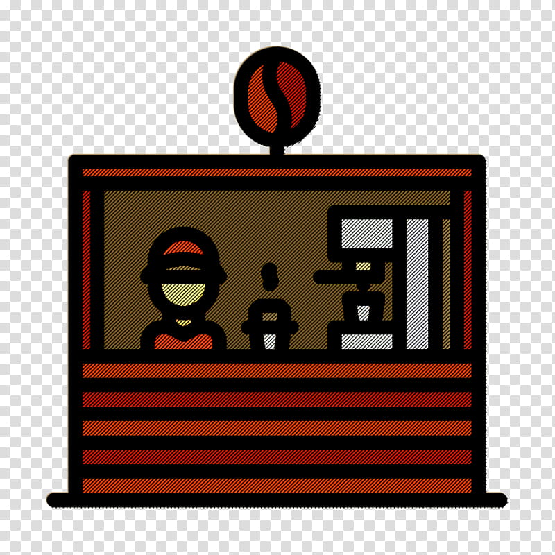 Coffee icon Coffee shop icon Barista icon, Line, Rectangle, Room, Furniture, Square, Games transparent background PNG clipart