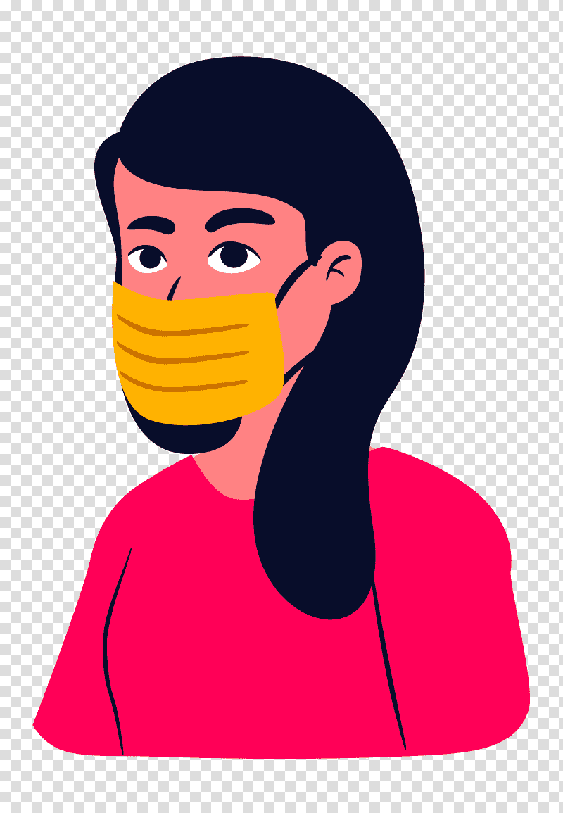 girl with mask girl mask, Face, Facial Hair, Forehead, Cartoon, Human transparent background PNG clipart