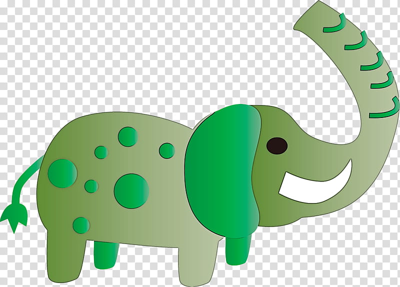 Indian elephant, Abstract Elephant, Watercolor Elephant, Cartoon Elephant, Green, Animal Figure, Grass, Toy transparent background PNG clipart