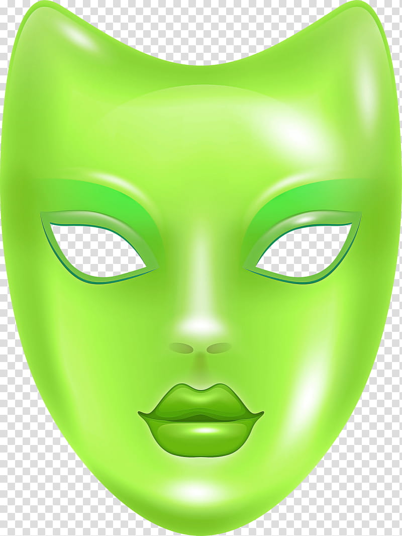 face green head mouth masque, Headgear, Mask, Smile, Costume transparent background PNG clipart