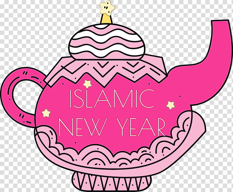 cartoon pattern pink m flower fashion, Islamic New Year, Arabic New Year, Hijri New Year, Muslims, Watercolor, Paint, Wet Ink transparent background PNG clipart