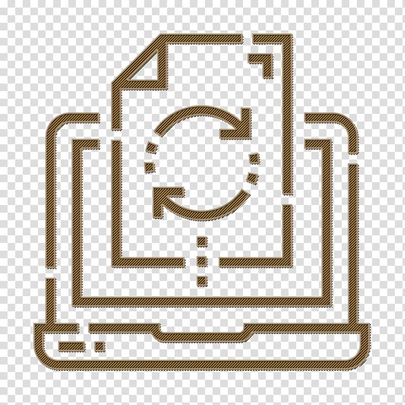 Data synchronization icon Computer Functions icon Sync icon, Line, Square, Symbol, Rectangle, Logo transparent background PNG clipart