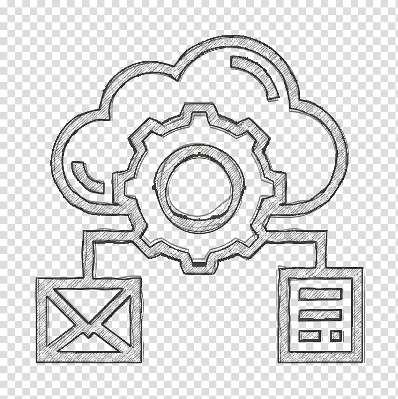 Cloud icon Cloud Technology icon Big data icon, Computer Hardware, Line Art, Symbol, Meter, Household Hardware, Geometry transparent background PNG clipart