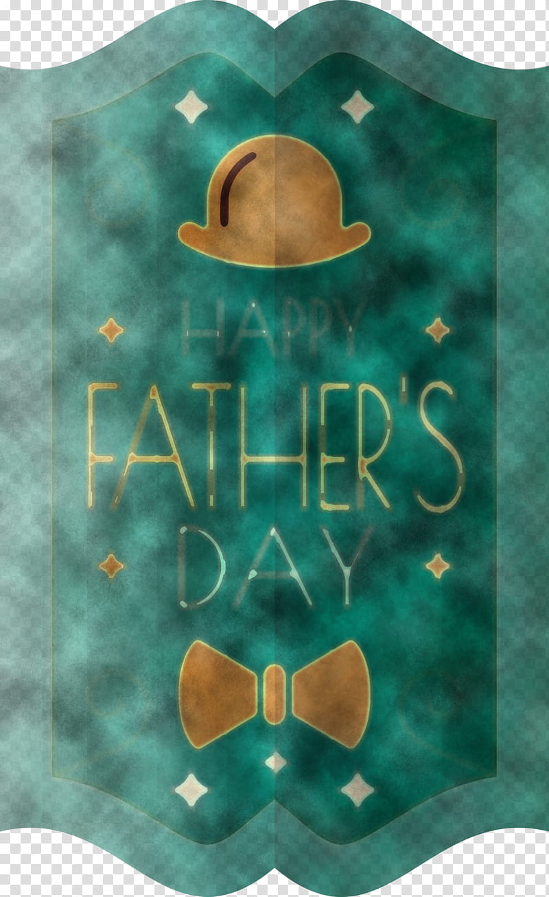 Fathers Day Label, Teal, Poster, Meter, Turquoise transparent background PNG clipart