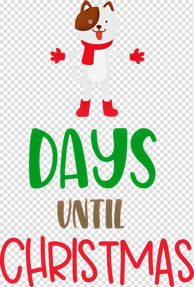 Days Until Christmas Christmas Xmas, Christmas , Logo, Christmas Decoration, Christmas Day, Smile, Character transparent background PNG clipart