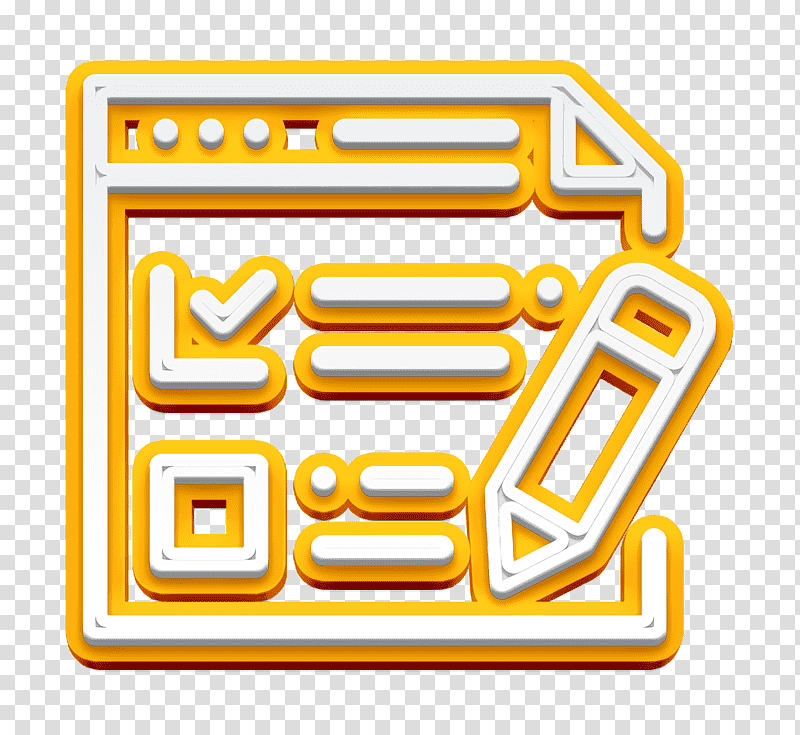 Online Learning icon Learning icon Test icon, Symbol, Chemical Symbol, Yellow, Meter, Chemistry, Geometry transparent background PNG clipart
