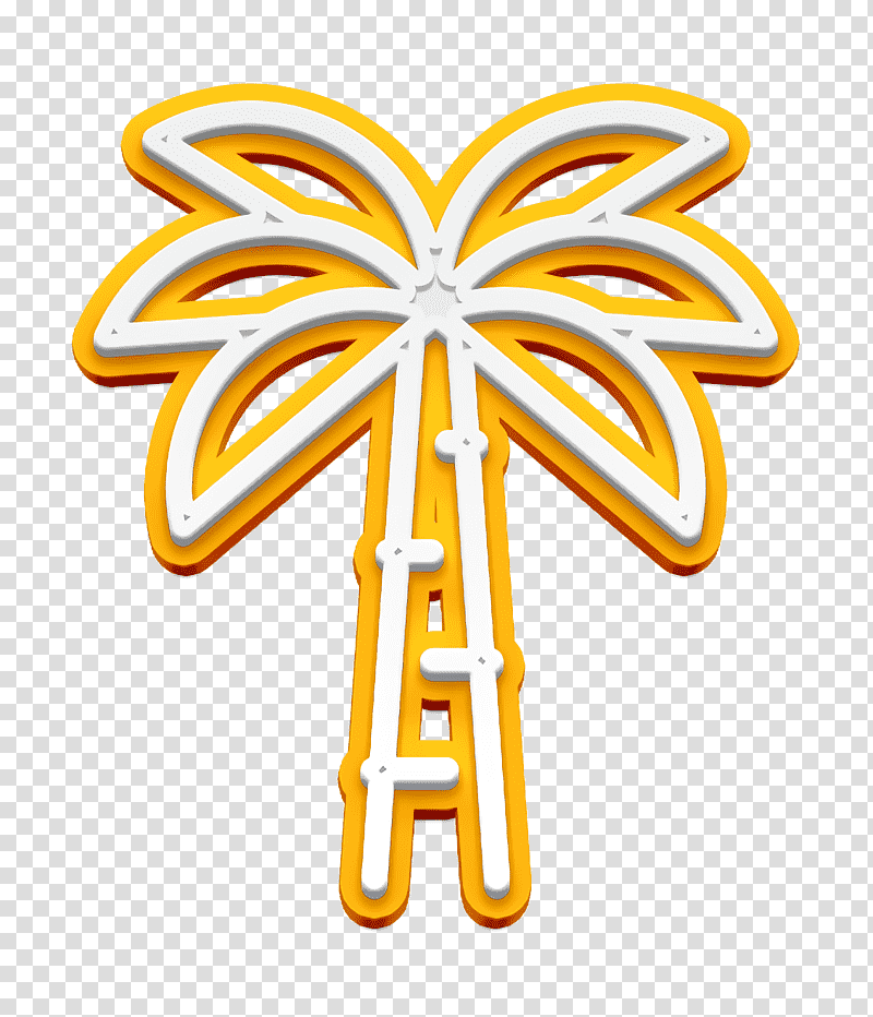 Desert icon Egypt Line Craft icon Palm Tree icon, Logo, Symbol, Chemical Symbol, Yellow, Meter, Jewellery transparent background PNG clipart