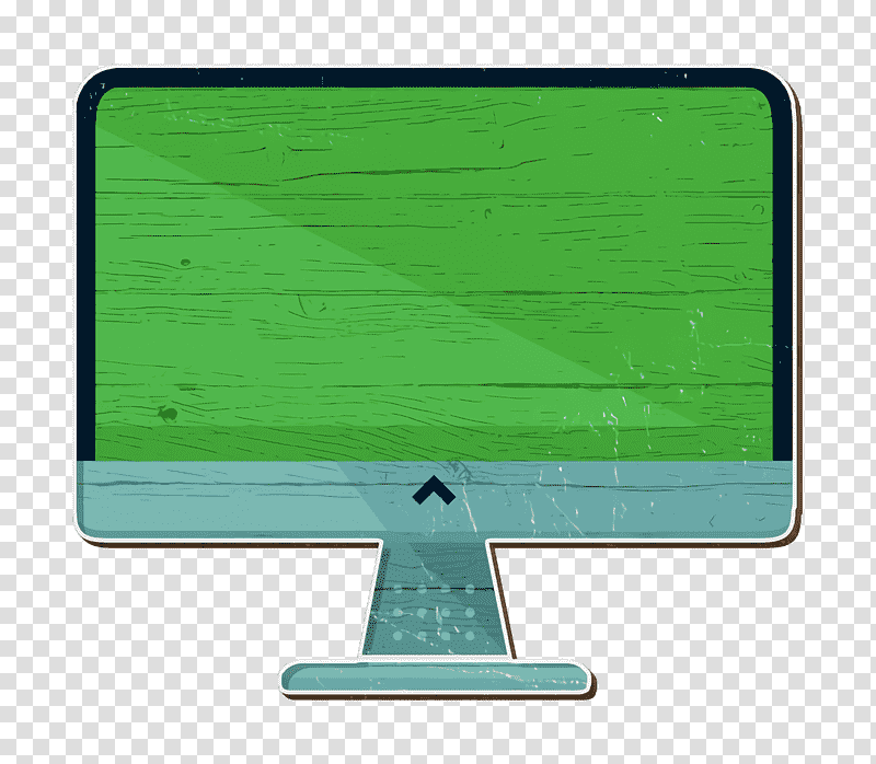 Tv icon Screen icon Devices icon, Rectangle, Computer Monitor, Green, Meter, Multimedia, Mathematics transparent background PNG clipart