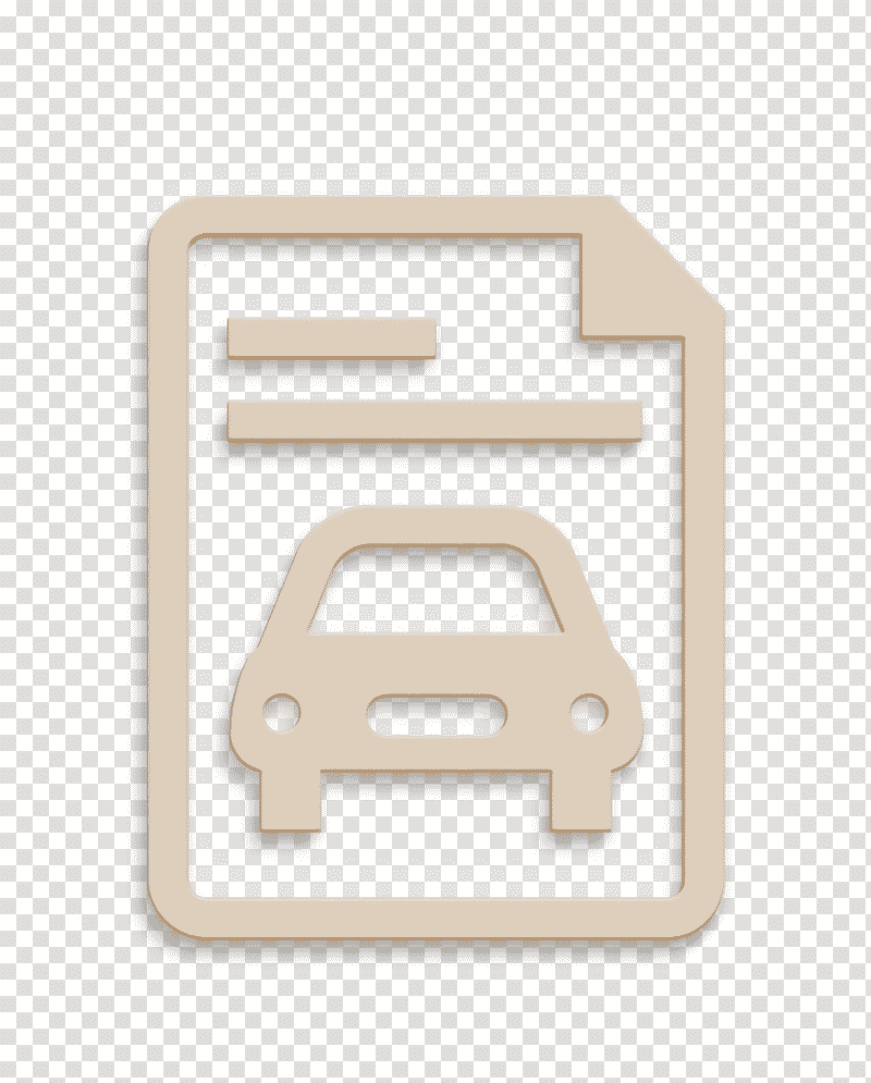 Car Contract icon transport icon Property Protection icon, Rent Icon, Rectangle, Meter, Beige, Mathematics, Geometry transparent background PNG clipart