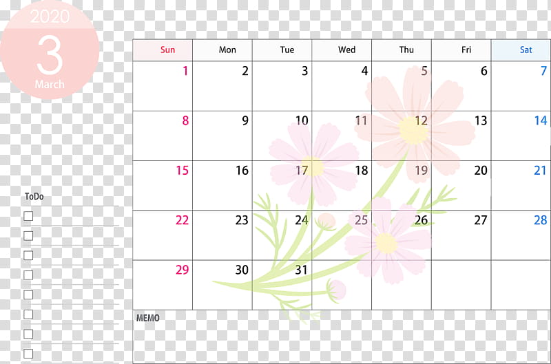 March 2020 Calendar March 2020 Printable Calendar 2020 Calendar, Text, Line, Pink, Number, Rectangle transparent background PNG clipart