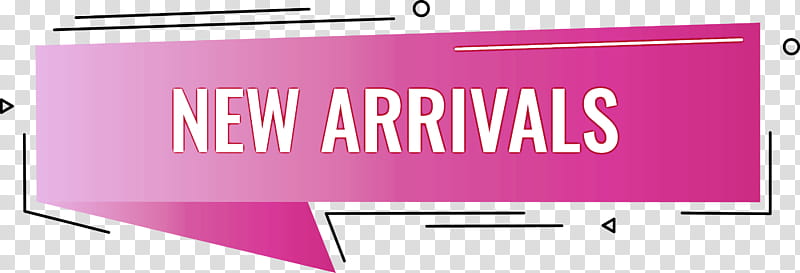 New Arrivals, Logo, Signage, Banner, Text, Pink M, Multimedia, Line transparent background PNG clipart