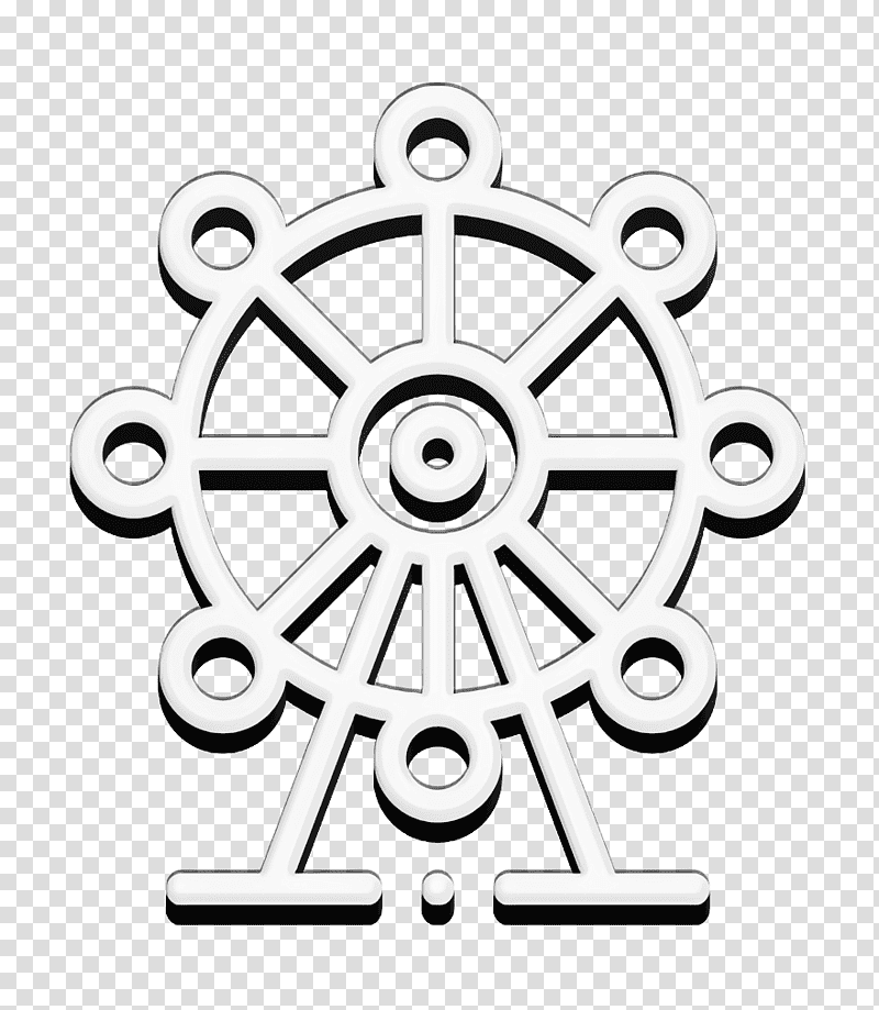 Ferris wheel icon Fair icon City Life icon, Line Art, Black And White
, Car, Symbol, Meter, Jewellery transparent background PNG clipart