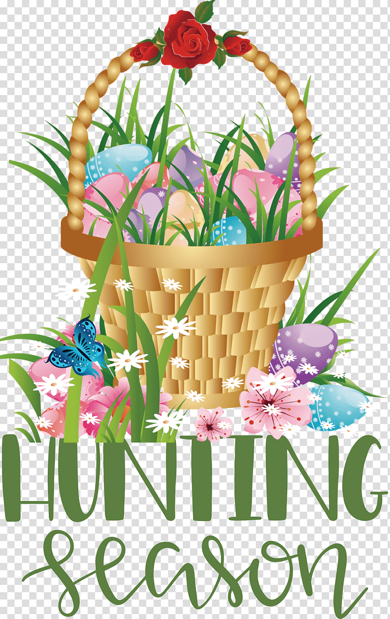 Hunting Season Easter Day Happy Easter, Easter Basket, Gift Basket, Royaltyfree, Cartoon transparent background PNG clipart