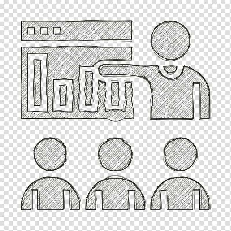 Meeting icon Business Management icon Business and finance icon, Line Art, Angle, Black White M, Area, Meter transparent background PNG clipart