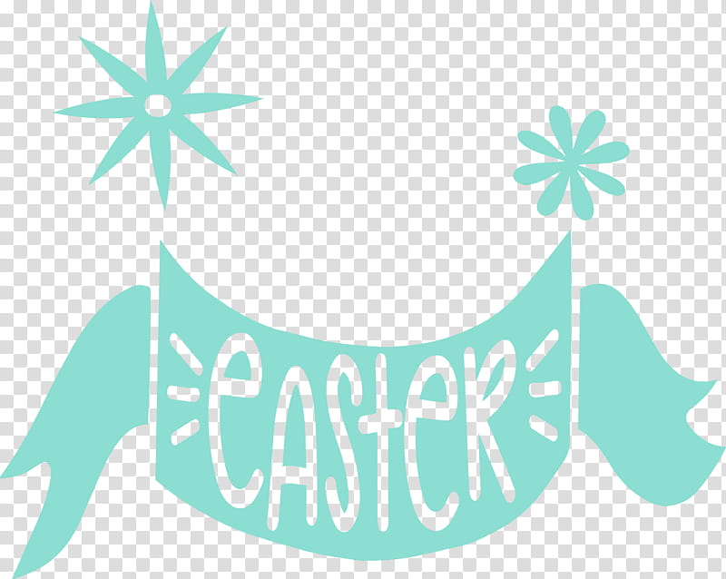 aqua text turquoise font leaf, Easter Day, Easter Sunday, Watercolor, Paint, Wet Ink, Logo transparent background PNG clipart