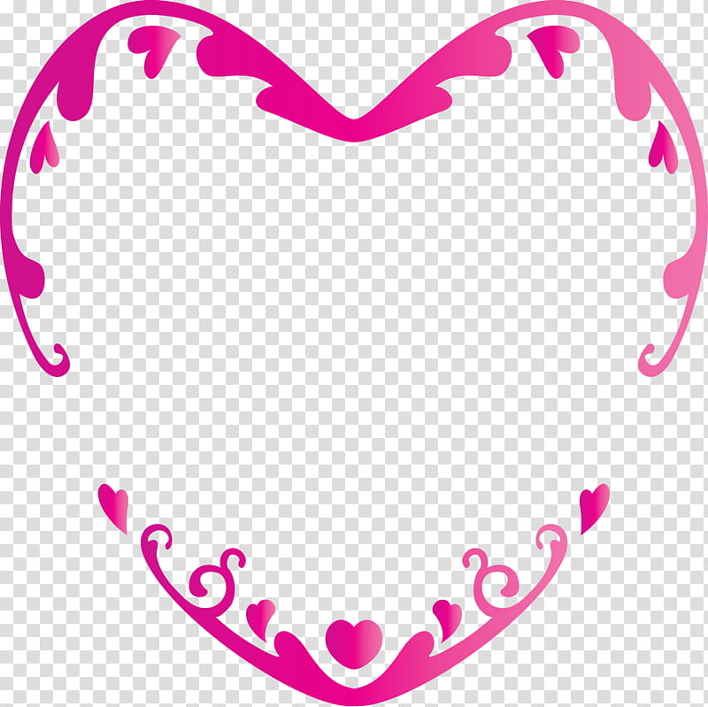Valentine's Day, Wedding Frame, Classic Frame, Vintage Frame, Heart, Pink, Drawing, Magenta transparent background PNG clipart