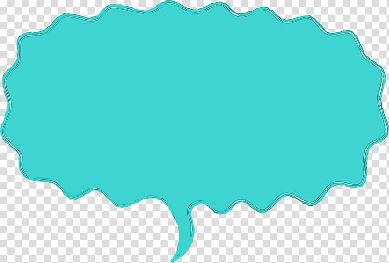 aqua turquoise teal line turquoise, Thought Bubble, Speech Balloon, Watercolor, Paint, Wet Ink transparent background PNG clipart