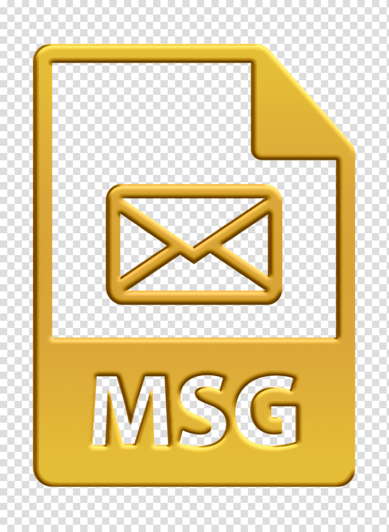 Message icon computer icon File Formats Icons icon, Logo, Sign, Symbol, Line, Triangle, Yellow transparent background PNG clipart