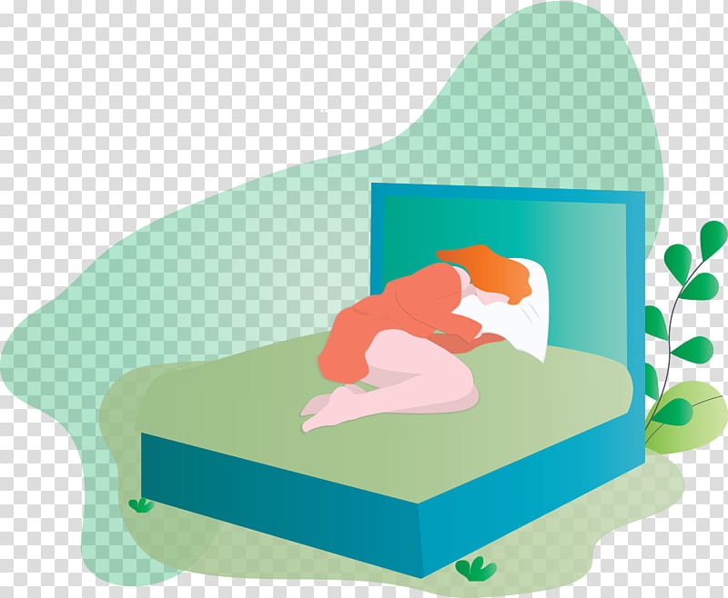 World Sleep Day Sleep Girl, Bed, Green, Guinea Pig transparent background PNG clipart