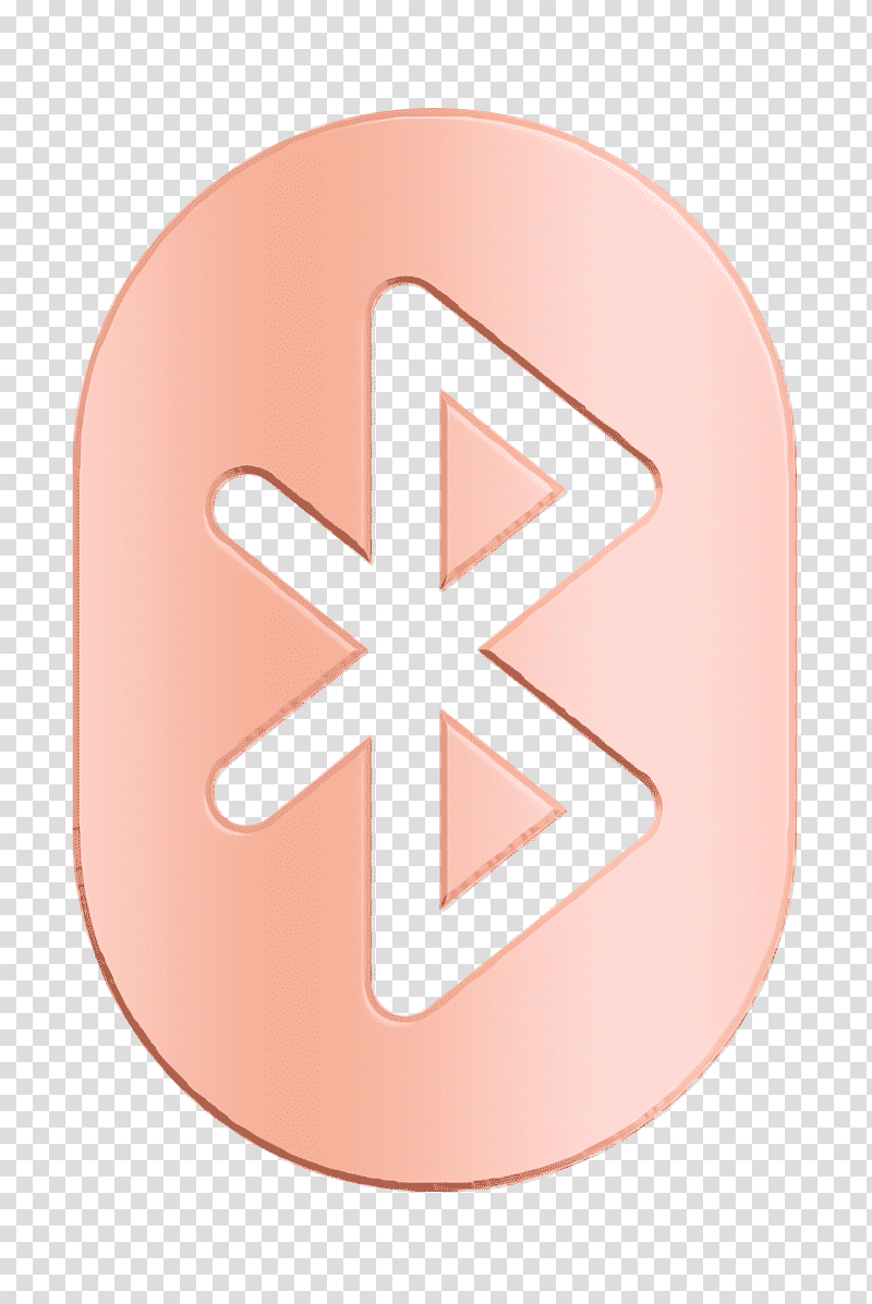 logo icon Wireless icon Bluetooth logo with background icon, Windows Phone UI Icon, Meter, Line, Symbol, Peach, Mathematics transparent background PNG clipart