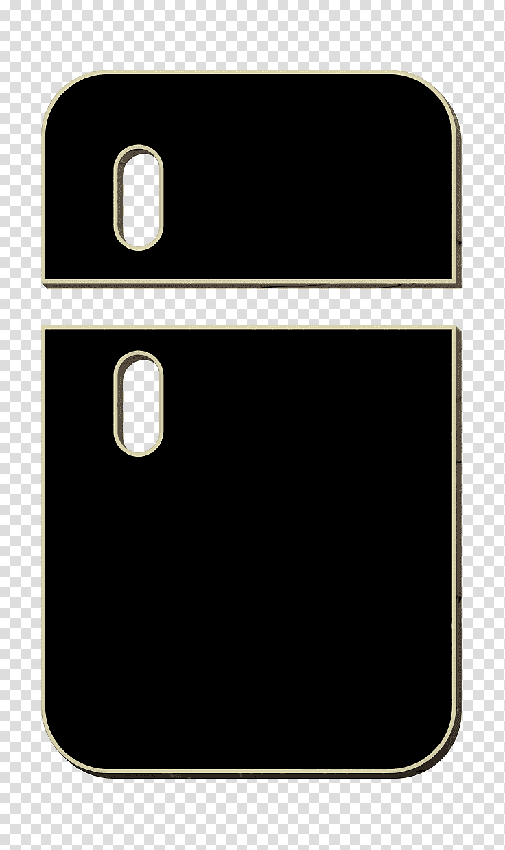 Furniture icon Kitchen icon Fridge icon, Mobile Phone Case, Mobile Phone Accessories, Rectangle, Meter, Black M, Geometry transparent background PNG clipart