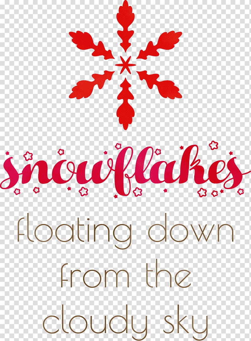 Floral design, Snowflakes Floating Down, Watercolor, Paint, Wet Ink, Christmas Decoration, Leaf transparent background PNG clipart