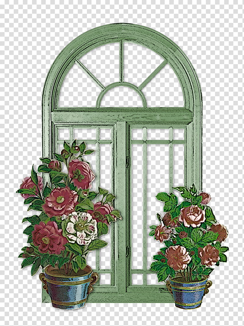 Floral design, Flowerpot, Arch, Plant, Architecture, Window, Houseplant, Floristry transparent background PNG clipart