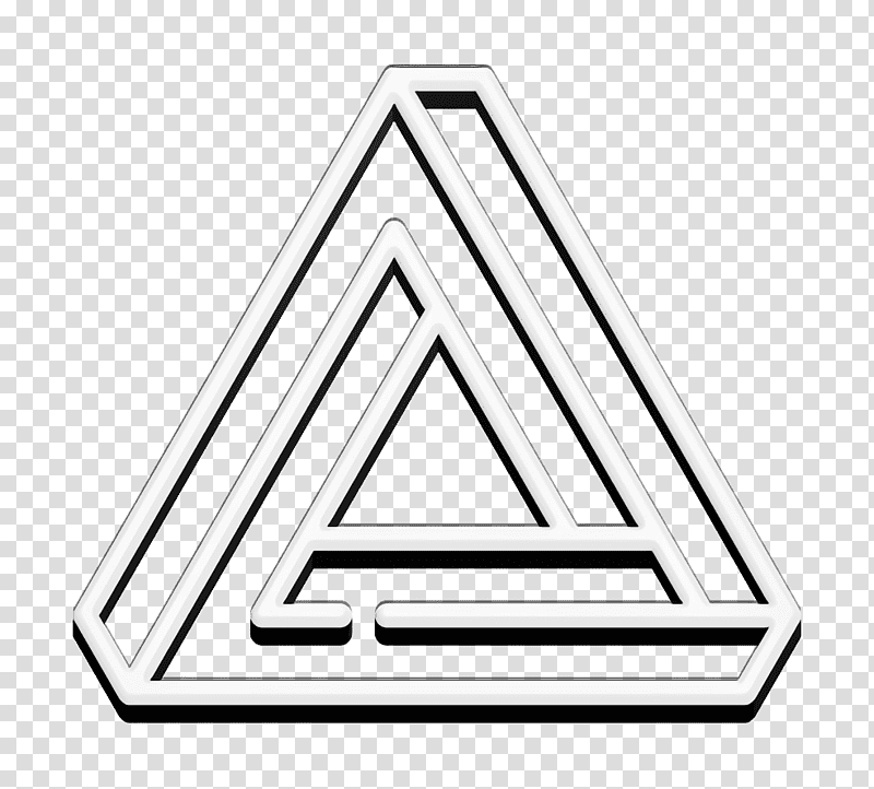 Hipster Style icon Triangular icon Impossible Triangle icon, Black And White
, Line, Meter, Number, Mathematics, Geometry transparent background PNG clipart