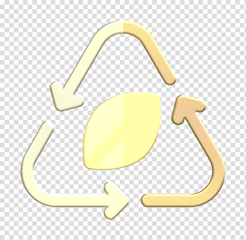 Recycling icon Bio icon, Logo, Smoking Cessation, Symbol, Yellow, Meter, Chemical Symbol transparent background PNG clipart