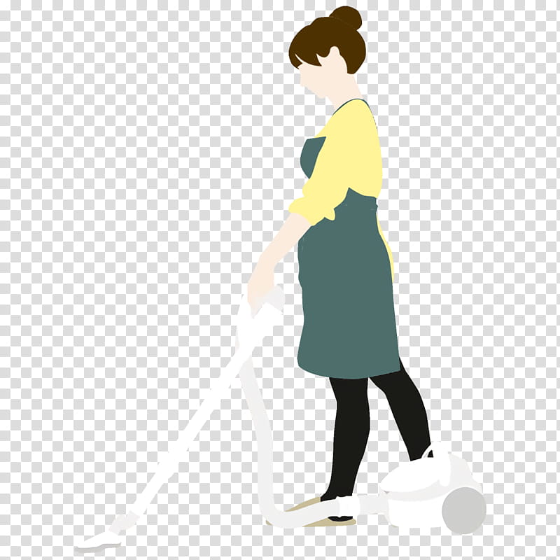 spring cleaning, Standing, Cartoon, Silhouette, Gesture, Animation, Knee transparent background PNG clipart