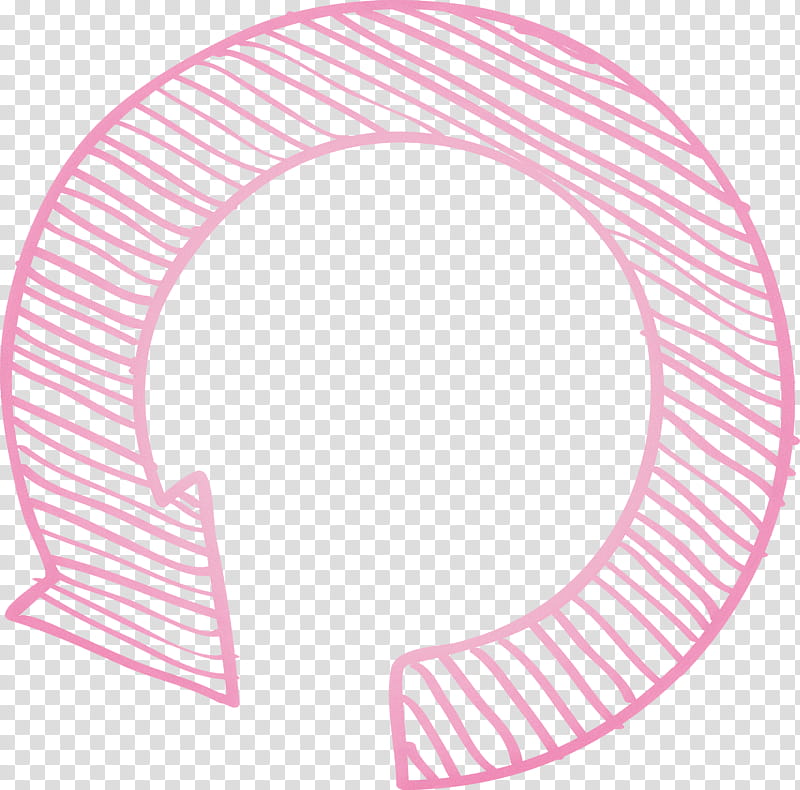 circle arrow arrow, Pink, Line transparent background PNG clipart