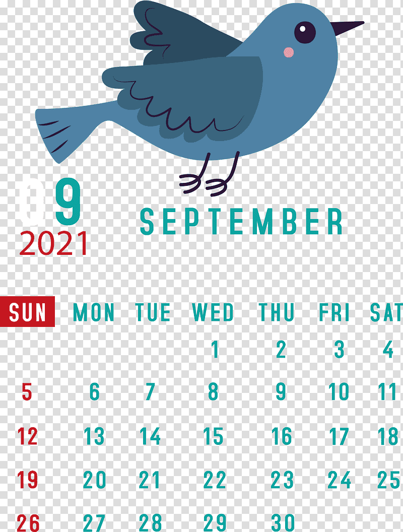 September 2021 Printable Calendar September 2021 Calendar, Htc Hero, Logo, Birds, Beak, Meter, Line transparent background PNG clipart