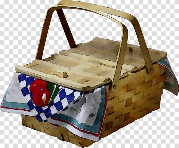 picnic basket basket bag recreation home accessories, Watercolor, Paint, Wet Ink, Event, Storage Basket transparent background PNG clipart