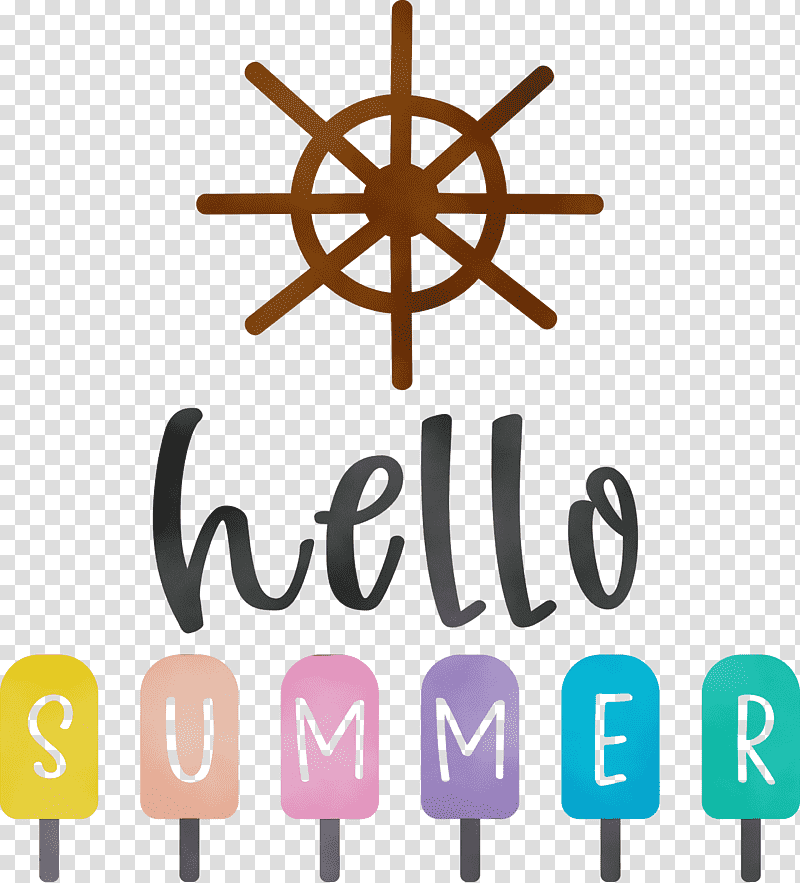 logo symbol line meter behavior, Hello Summer, Happy Summer, Summer
, Watercolor, Paint, Wet Ink transparent background PNG clipart