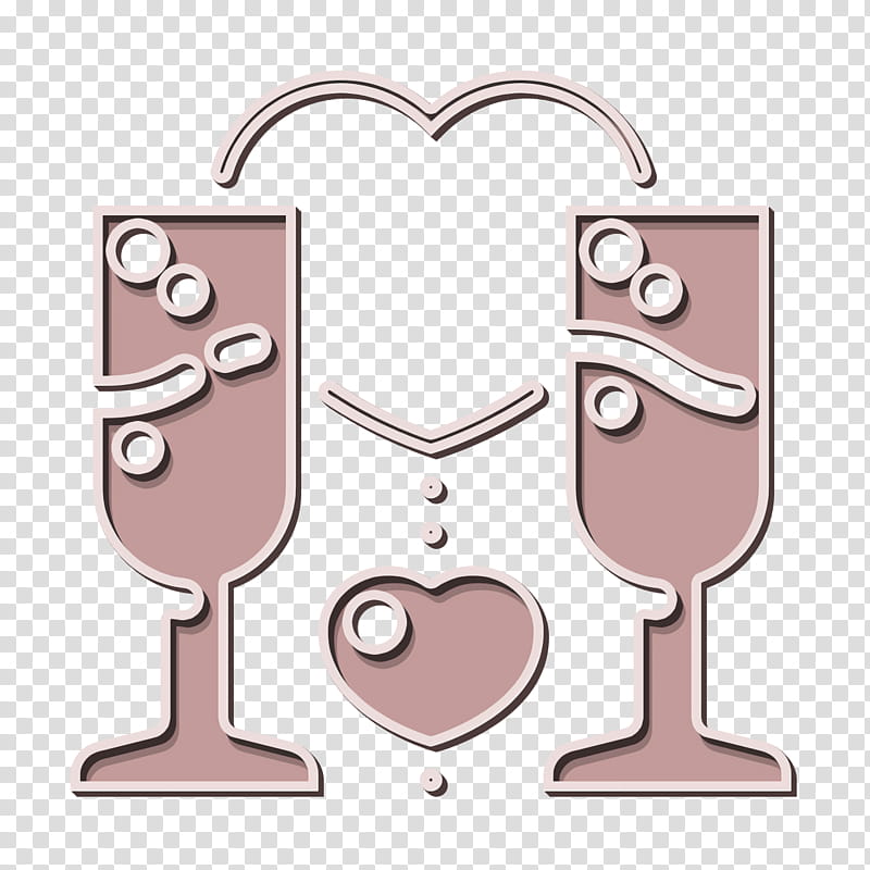 Romantic icon Romantic Love icon Toast icon, Heart, Text, Cartoon, Wine Glass, Stemware, Drinkware, Gesture transparent background PNG clipart