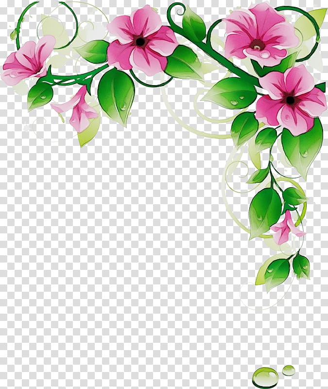 flower pink petal plant cut flowers, Watercolor, Paint, Wet Ink, Impatiens transparent background PNG clipart