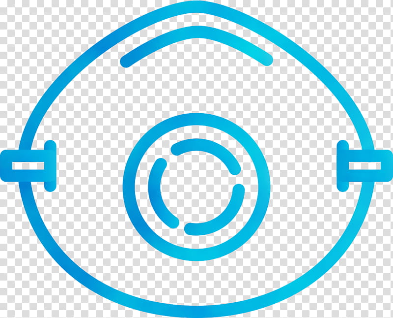aqua circle turquoise line symbol, Surgical Mask, Media Mask, Coronavirus, Avoid Virus, Watercolor, Paint, Wet Ink transparent background PNG clipart