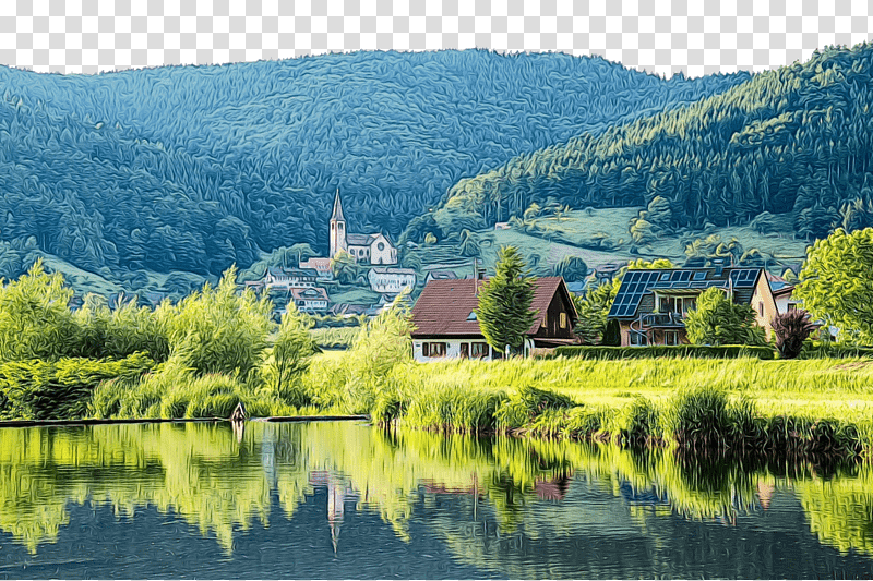Black Forest Kinzig Alps Tourism Hotel, Watercolor, Paint, Wet Ink, Lake, Tree, World Tour Expeditions transparent background PNG clipart