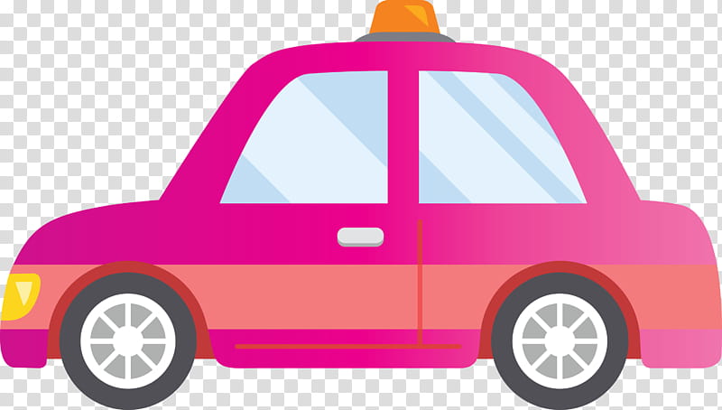 City car, Cartoon Car, Pink, Vehicle, Transport, Magenta, Auto Part, Rim transparent background PNG clipart
