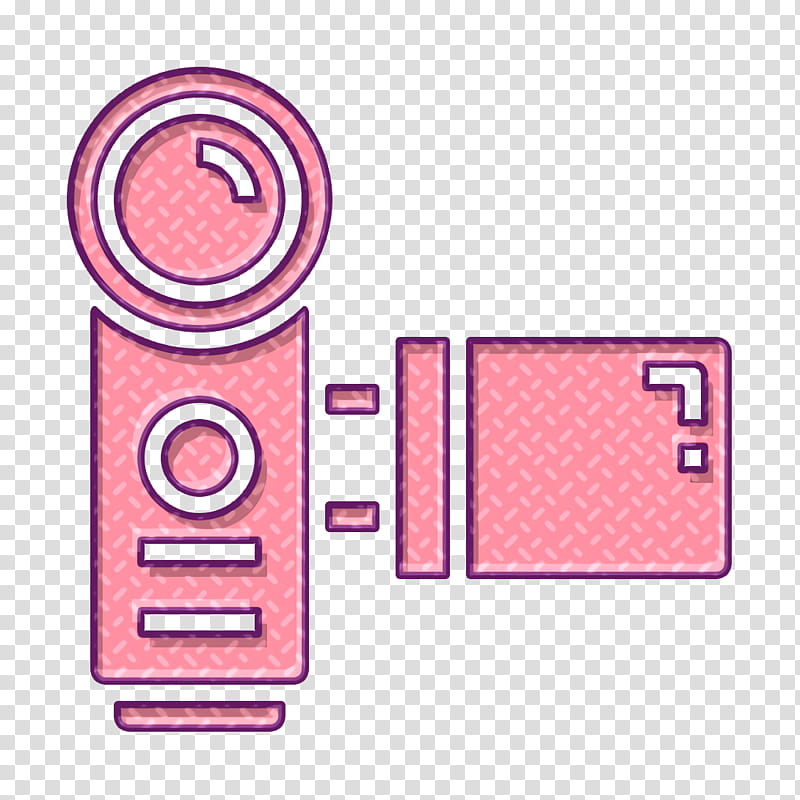 graphy icon Camcorder icon Music and multimedia icon, Icon, Pink, Material Property, Technology transparent background PNG clipart