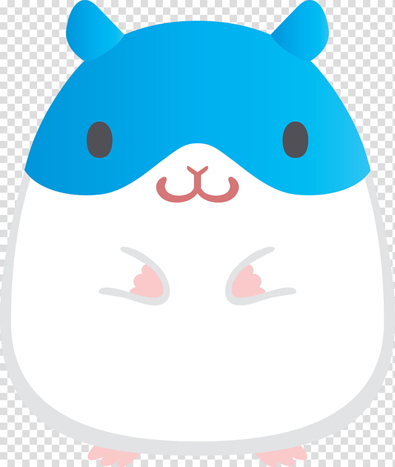 Hamster, Blue, Nose, Cartoon, Snout, Whiskers, Muroidea, Smile transparent background PNG clipart