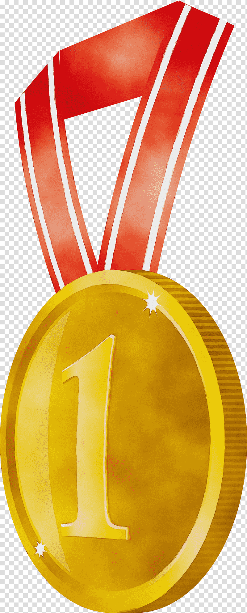 Gold medal, Gold Badge, No 1 Badge, Award Gold Badge, Watercolor, Paint, Wet Ink transparent background PNG clipart