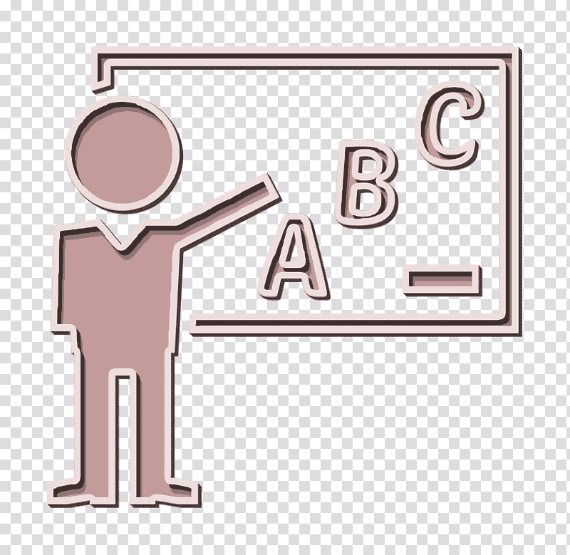 Academic 1 icon Grammar icon Teacher teaching Grammar class on a whiteboard icon, Education Icon, Cartoon, Line, Meter, Number, Hm transparent background PNG clipart