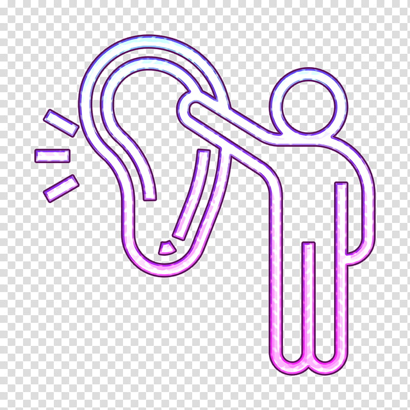 Communication icon Hear icon Listen icon, Logo, Cartoon, Silhouette, BIOTECHNOLOGY, Pictogram, Engineering, Magenta transparent background PNG clipart